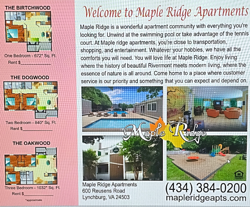 Lynchburg Apartment: 600 Reusens Road