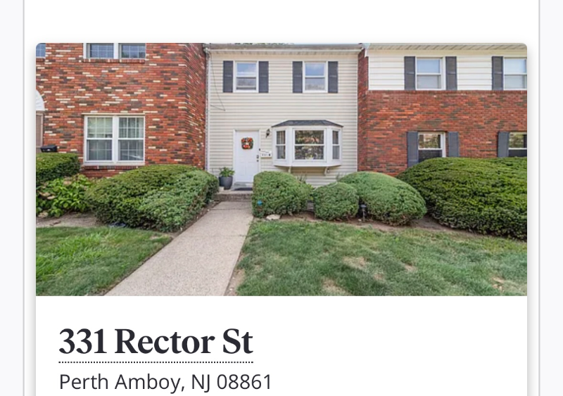 Perth Amboy Townhome: 331 Rector St
