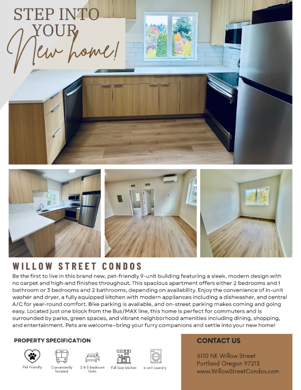 Portland Apartment: 6110 NE Willow St