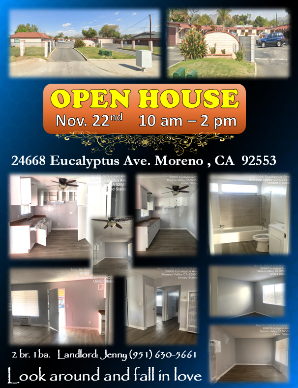 Moreno Valley Apartment: 24668 Eucalyptus Ave.