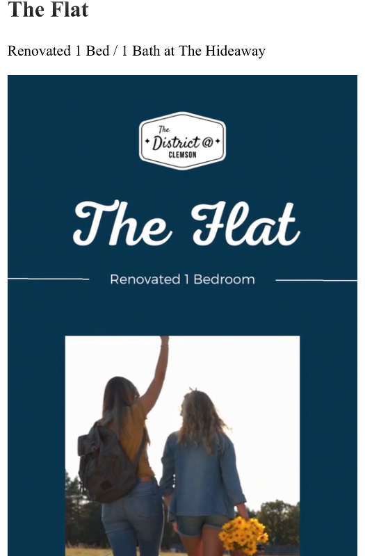 Clemson Apartment: 109 College Street