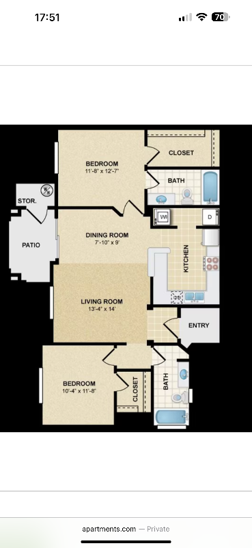 Mesa Apartment: 7353 s university drive