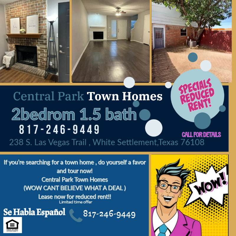 White Settlement Townhome: 120 S. Las Vegas Trail