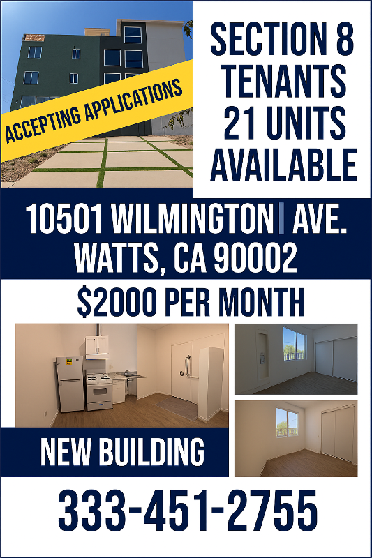 Watts Apartment: 10501 Wilmington Ave.