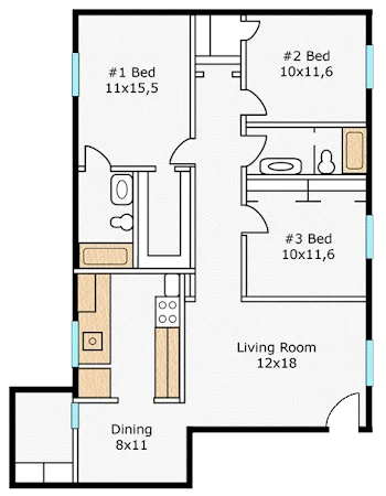 Bedford Apartment: 531 Bedford Road